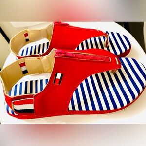 Tommy Hilfiger chunky heel red sandals